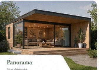 Studio de jardin rectangulaire compact
