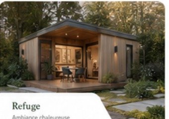 Studio de jardin avec mezzanine intégrale